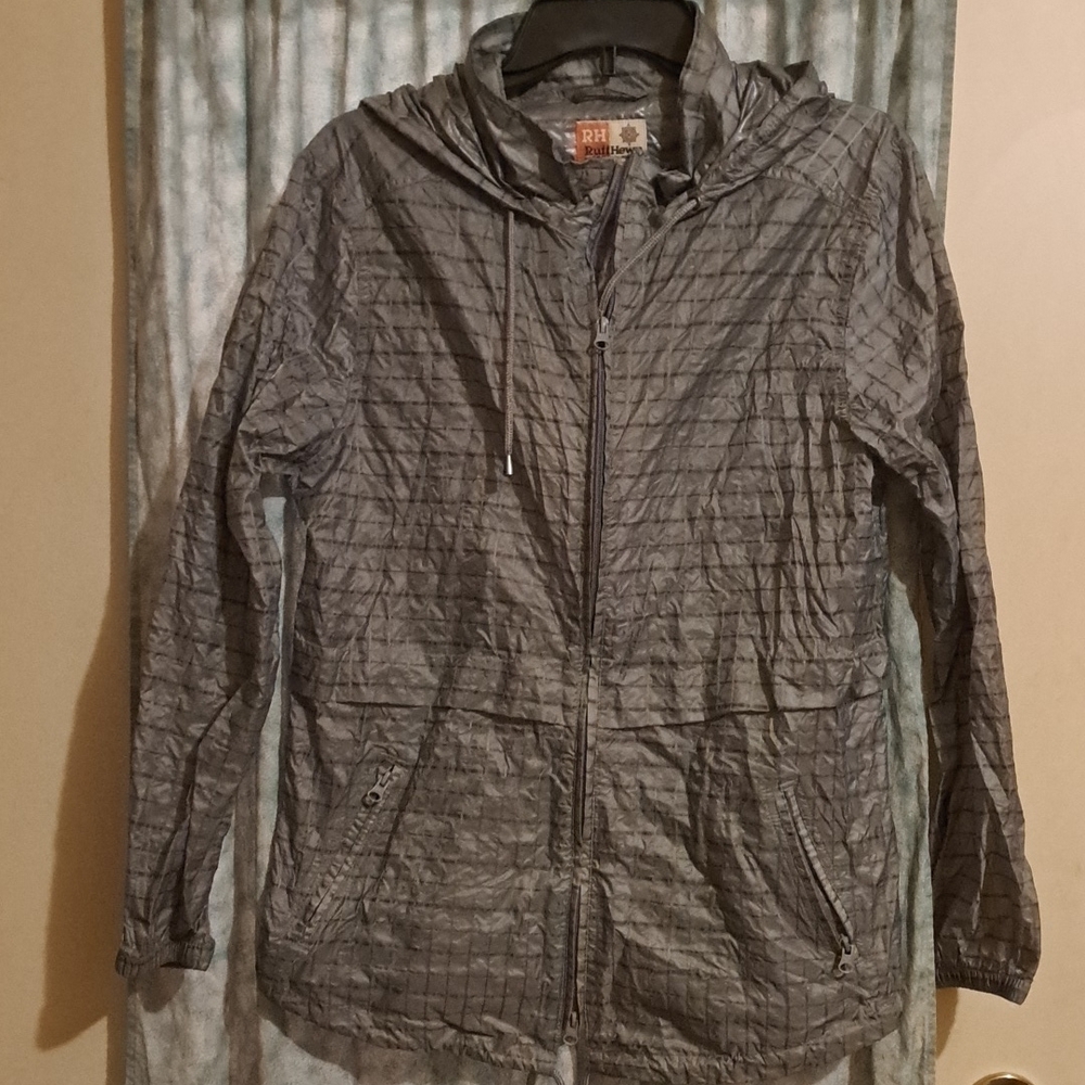 Ruff Hewn Gray Hooded Jacket Rainwear